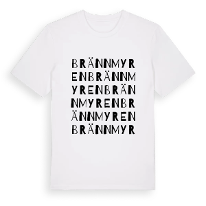 Brännmyren ordlek t-shirt – ekologisk bomull t-shirt från PinShirt
