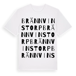 Brännvinstorp ordlek t-shirt – ekologisk bomull t-shirt från Pinshirt