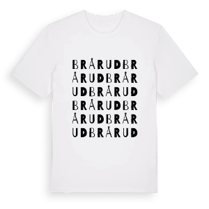 Brårud ordlek t-shirt – ekologisk bomull t-shirt från PinShirt