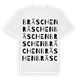 White t-shirt med Bräschen ordlek t-shirt
