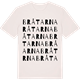 Vintage White t-shirt med Bråtarna ordlek t-shirt