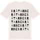 Vintage White t-shirt med Bråtarne ordlek t-shirt
