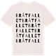 Vintage White t-shirt med Bråtfallet ordlek t-shirt