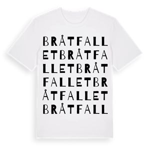 Bråtfallet ordlek t-shirt – ekologisk bomull t-shirt från PinShirt