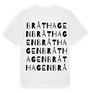 Bråthagen ordlek t-shirt – ekologisk bomull t-shirt från PinShirt