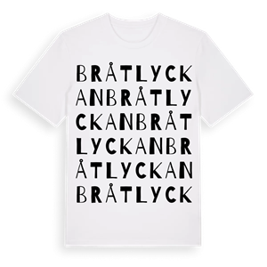 Bråtlyckan ordlek t-shirt – ekologisk bomull t-shirt från PinShirt