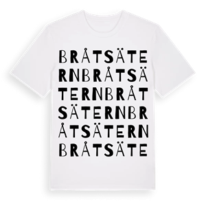 Bråtsätern ordlek t-shirt – ekologisk bomull t-shirt från PinShirt