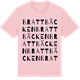 Pink Cotton t-shirt med Brattbäcken ordlek t-shirt