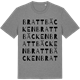 Mid Heather Gray t-shirt med Brattbäcken ordlek t-shirt