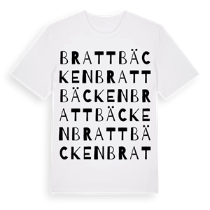 Brattbäcken ordlek t-shirt – ekologisk bomull t-shirt från PinShirt