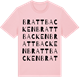 Pink Cotton t-shirt med Brattbacken ordlek t-shirt