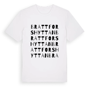 Brattforshyttan ordlek t-shirt – ekologisk bomull t-shirt från PinShirt