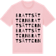 Pink Cotton t-shirt med Brattsättern ordlek t-shirt
