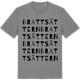 Mid Heather Gray t-shirt med Brattsättern ordlek t-shirt