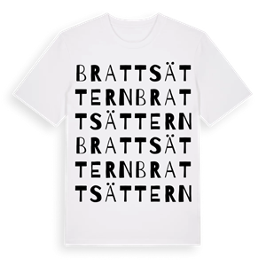 Brattsättern ordlek t-shirt – ekologisk bomull t-shirt från PinShirt