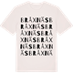 Vintage White t-shirt med Bråxnäs ordlek t-shirt
