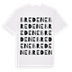 White t-shirt med Bredene ordlek t-shirt