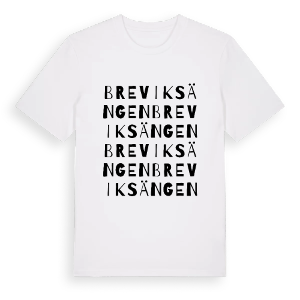 Breviksängen ordlek t-shirt – ekologisk bomull t-shirt från PinShirt