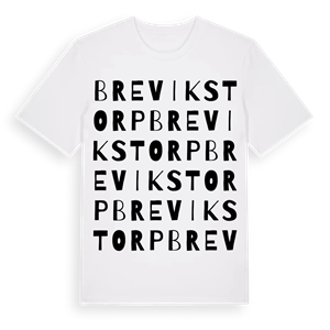 Brevikstorp ordlek t-shirt – ekologisk bomull t-shirt från PinShirt