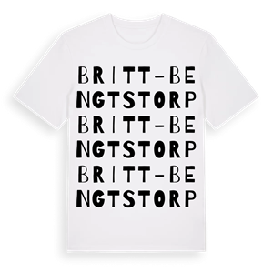 Britt-Bengtstorp ordlek t-shirt – ekologisk bomull t-shirt från Pinshirt