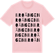 Pink Cotton t-shirt med Broängen ordlek t-shirt