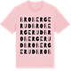 Pink Cotton t-shirt med Brobergerud ordlek t-shirt
