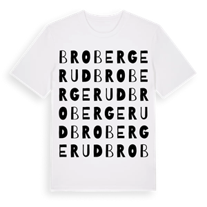 Brobergerud ordlek t-shirt – ekologisk bomull t-shirt från Pinshirt