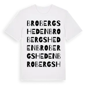 Brobergsheden ordlek t-shirt – ekologisk bomull t-shirt från Pinshirt