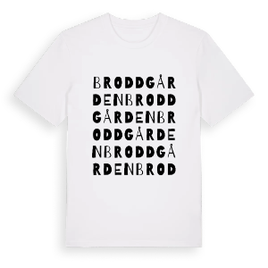 Broddgården ordlek t-shirt – ekologisk bomull t-shirt från PinShirt