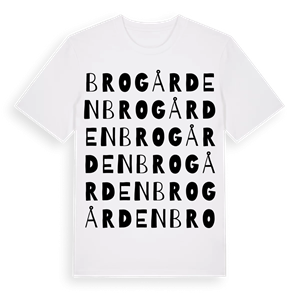 Brogården ordlek t-shirt – ekologisk bomull t-shirt från PinShirt