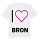 White t-shirt med Jag älskar Bron t-shirt stort tryck