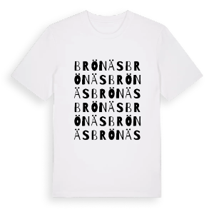Brönäs ordlek t-shirt – ekologisk bomull t-shirt från PinShirt