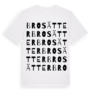 Brosätter ordlek t-shirt – ekologisk bomull t-shirt från Pinshirt