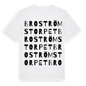 Broströmstorpet ordlek t-shirt – ekologisk bomull t-shirt från PinShirt