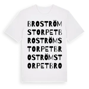 Broströmstorpet ordlek t-shirt – ekologisk bomull t-shirt från Pinshirt