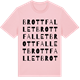 Pink Cotton t-shirt med Brottfallet ordlek t-shirt