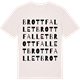 Vintage White t-shirt med Brottfallet ordlek t-shirt