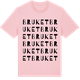 Pink Cotton t-shirt med Bruket ordlek t-shirt