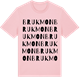 Pink Cotton t-shirt med Brukmon ordlek t-shirt