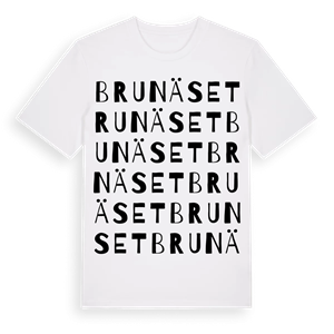 Brunäset ordlek t-shirt – ekologisk bomull t-shirt från Pinshirt
