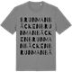 Mid Heather Gray t-shirt med Brunmanbäcken ordlek t-shirt