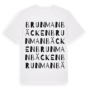 Brunmanbäcken ordlek t-shirt – ekologisk bomull t-shirt från PinShirt