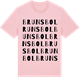 Pink Cotton t-shirt med Brunsbol ordlek t-shirt