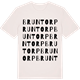 Vintage White t-shirt med Bruntorp ordlek t-shirt