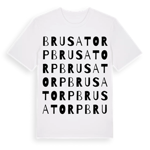 Brusatorp ordlek t-shirt – ekologisk bomull t-shirt från PinShirt