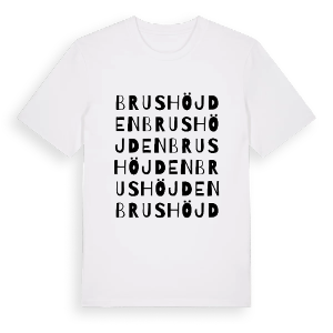 Brushöjden ordlek t-shirt – ekologisk bomull t-shirt från PinShirt