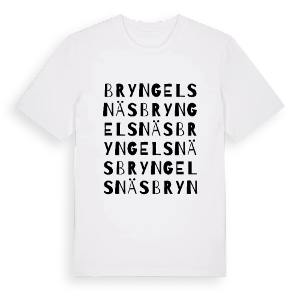 Bryngelsnäs ordlek t-shirt – ekologisk bomull t-shirt från PinShirt