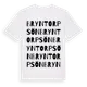 White t-shirt med Bryntorpsön ordlek t-shirt