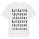 White t-shirt med Bua ordlek t-shirt