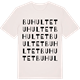 Vintage White t-shirt med Buhultet ordlek t-shirt